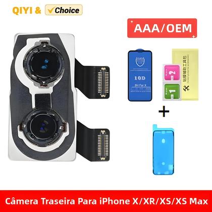 Imagem de Câmera Traseira Principal OEM Para iPhone X/XR/XS/XS MAX Com Cabos Flexíveis E Vídeo 4K