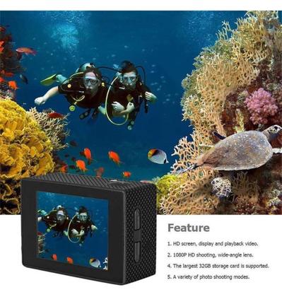 Imagem de Câmera Ultra 4k Sport Cam Wifi Bike Carro Moto Mergulho Carro, Escalada, Ski, Surf, Android iOS NF