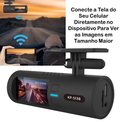 Imagem de Câmera Veicular 2.8K com Lente Ângulo Diagonal 140, Wi-Fi, Loop e Sensor de Colisão KPS138