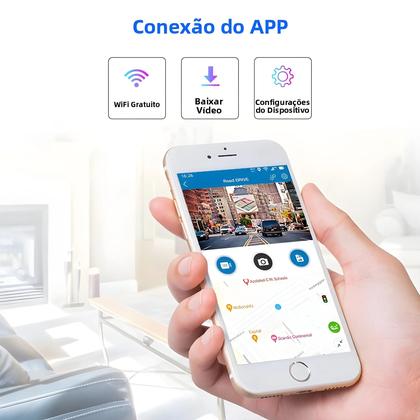 Imagem de Câmera Veicular Portátil 4K Com Tela Touch HD De 11,26”, Wireless CarPlay, Android Auto, Navegação