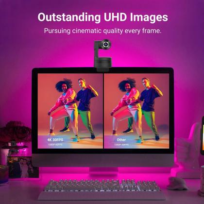 Imagem de Câmera Web Cam Ptz 4K Conferência Zoom Digital 4X Cor Preto