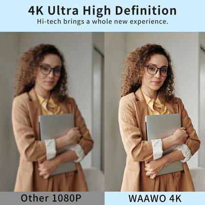 Imagem de Câmera Web Cam Ptz 4K Conferência Zoom Digital 4X Cor Preto