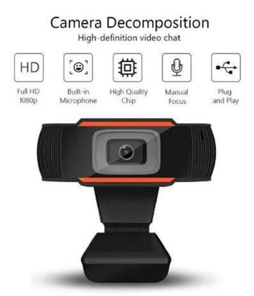 Imagem de Câmera Webcam HD 720P Microfone Usb 2.0 - Brasilbr