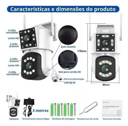 Imagem de Câmera Wi-Fi 360 8MP Detecção Inteligente  ICAM365