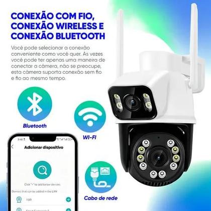 Imagem de Câmera Wi-fi Lente Dupla 2em1 Com Rastreamento Icsee Onvif