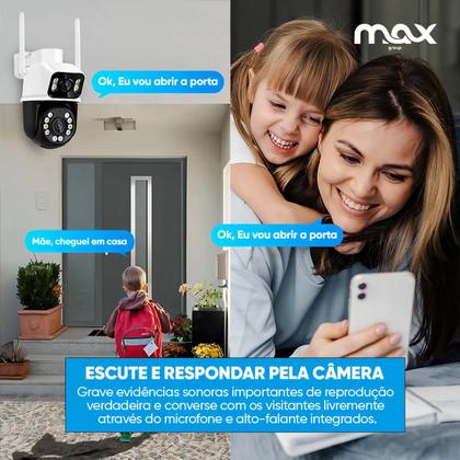 Imagem de Câmera Wi-fi Lente Dupla 2em1 Com Rastreamento Icsee Onvif