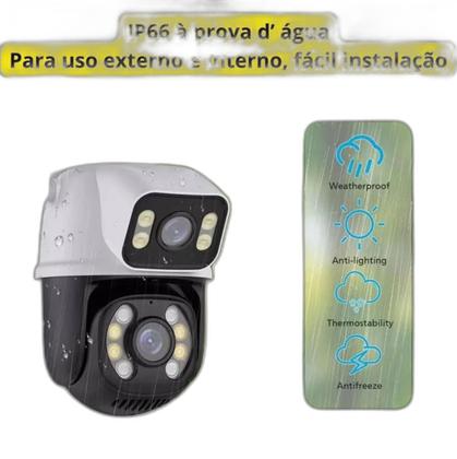 Imagem de Câmera Wi-Fi Ptz Lente E Tela Dupla 360 5G Prova D' Agua 6Mp