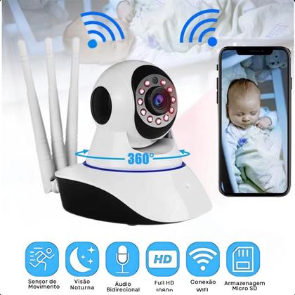 Imagem de Câmera Wifi 3 Antenas 720p Visão Noturna