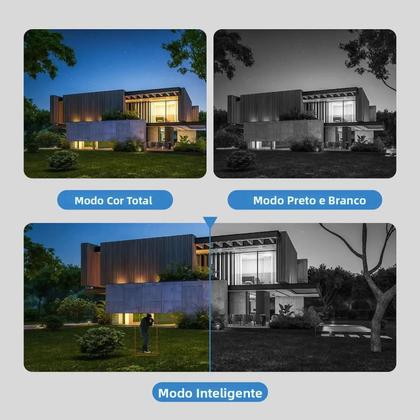 Imagem de Câmera WiFi 6 Externa 5MP 360 graus Câmera IP Tenda Com Visão Noturna Colorida, Detecção De