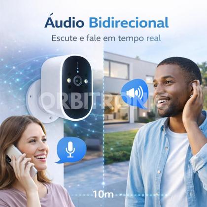 Imagem de Camera Wifi Externa Segurança Bateria longa duração IP Orbitronic