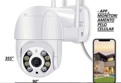 Imagem de Camera wifi giratoria 360 graus / Camera wifi filma colorido a noite / Kit com duas cameras