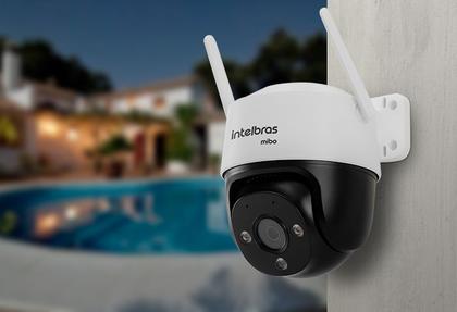 Imagem de Camera Wifi Wireless Sem Fio Via App Intelbras Im7 Full Collor a Prova de Agua Microfone 360Graus