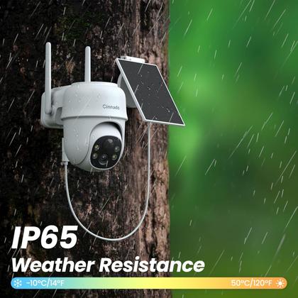Imagem de Câmeras de Segurança Cinnado 2K 360° - Pacote com 2 Unidades (Solar/Bateria)