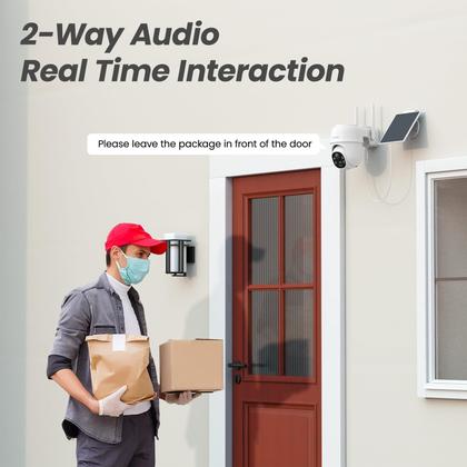 Imagem de Câmeras de Segurança Cinnado 2K 360° - Pacote com 2 Unidades (Solar/Bateria)