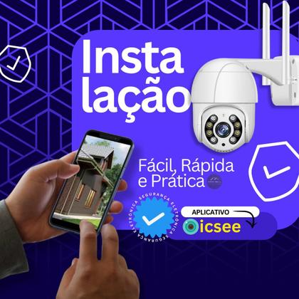 Imagem de Câmeras De Segurança Full Hd com Wifi 360º IP Externa Infravermelho Visão Noturna a Prova Dágua Inteligente Modelo A8