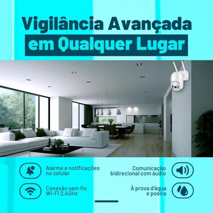 Imagem de Câmeras De Segurança Full Hd com Wifi 360º IP Externa Infravermelho Visão Noturna a Prova Dágua Inteligente Modelo A8