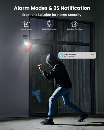 Imagem de Câmeras de Segurança Solar IEGeek 2K WiFi - Pacote com 2 - Uso Externo