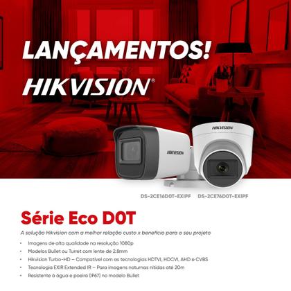 Imagem de Câmeras Full Hd 1080p Bullet 2Mp Ds-2ce16d0t-Exipf Hikvision