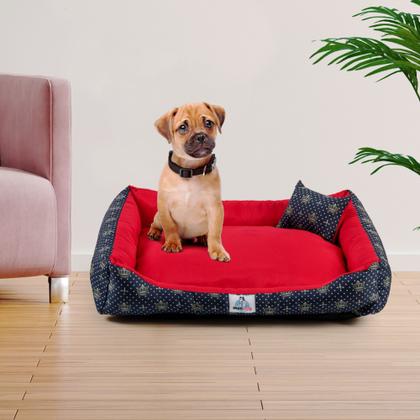 Imagem de Caminha Cama Cachorro Gato Tam. M 2 Pçs Com Zíper 60x50cm Lavável