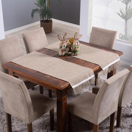 Imagem de Caminha Mesa Juta Bege Rústico C/01 Peça