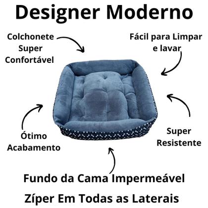 Imagem de Caminha Pet Cama Cachorro Gigante Gg Caminha Soft 70 X 70cm Cinza