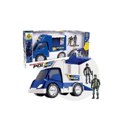 Imagem de Caminhao base movel policia brinquedo samba toys divertido