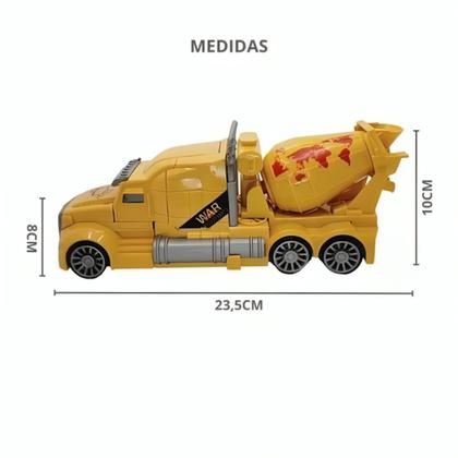 Imagem de Caminhão Betoneira Robô com Luzes, Som e Transformação Fantástica!