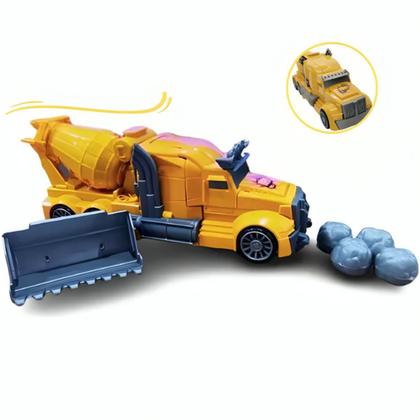 Imagem de Caminhão Betoneira Robô com Luzes, Som e Transformação Fantástica!