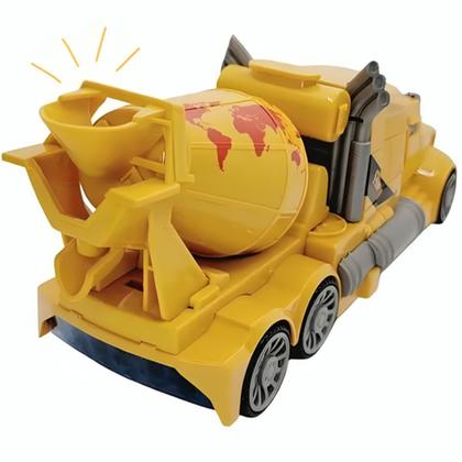 Imagem de Caminhão Betoneira Robô com Luzes, Som e Transformação Fantástica!