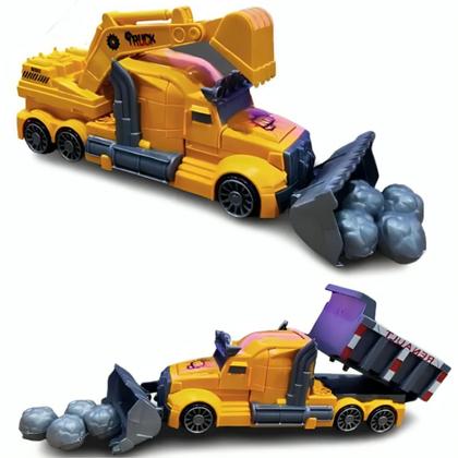 Imagem de Caminhão Betoneira Robô com Luzes, Som e Transformação Fantástica!