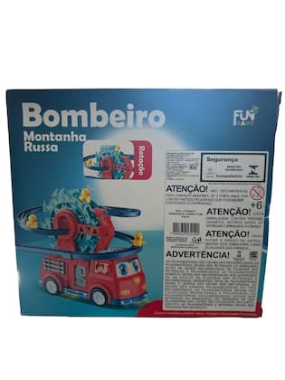 Imagem de Caminhão Bombeiro 2 Em 1 Escorregado Pato Sobe Desce Luz Som Cor Vermelho