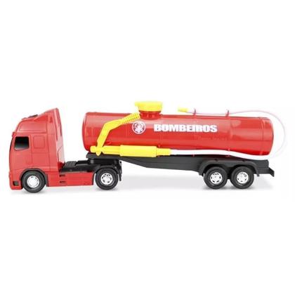 Imagem de Caminhão Bombeiro Brinquedo Lança Água Voyager Grande 48cm