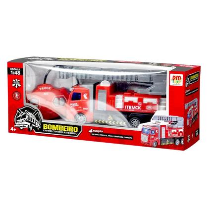 Imagem de Caminhão Bombeiros de Controle com Luz e Escada Articulada