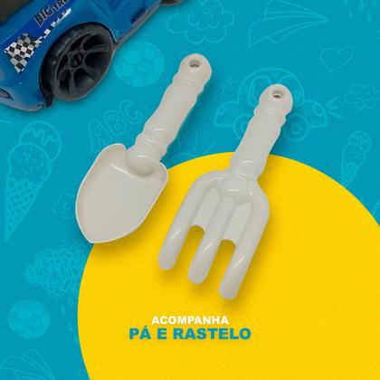 Imagem de Caminhão Caçamba Basculante c/ Pá e Rastelo Brinquedo Infantil