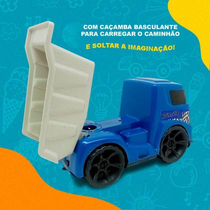 Imagem de Caminhão Caçamba Basculante c/ Pá e Rastelo Brinquedo Infantil