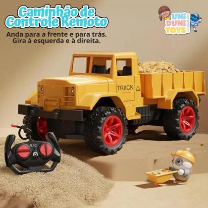 Imagem de Caminhão Caçamba Basculante com Controle Remoto  Brinquedo Infantil