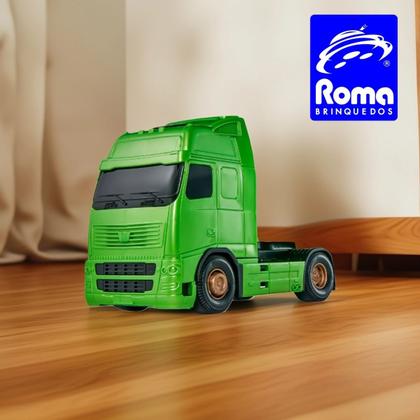 Imagem de Caminhão Carreta Voyager Verde Carga Boiadeiro Cavalo Boi - Roma