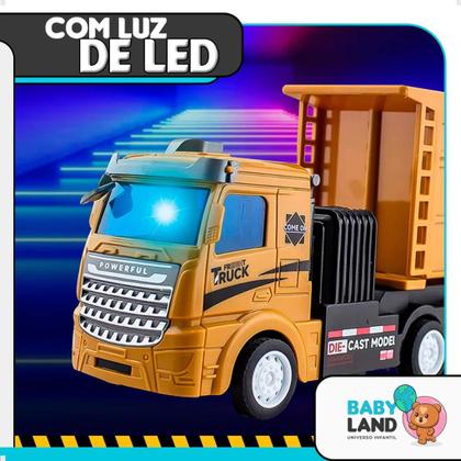 Imagem de Caminhão Carrinho Controle Remoto Carreta Truck Grande Luz