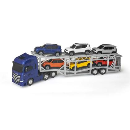 Imagem de Caminhão Cegonha Iveco S-Way com 06 carrinhos Jeep Renegade