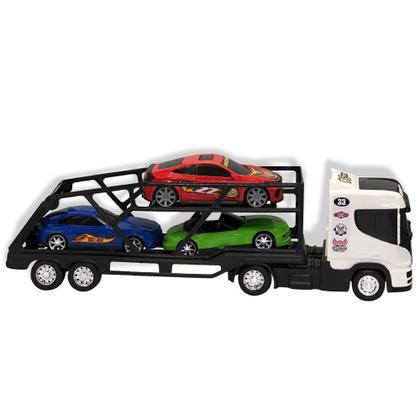 Imagem de Caminhão Cegonheira Grande com 3 Carrinhos