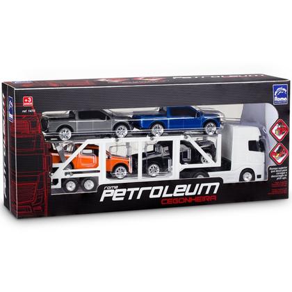 Imagem de Caminhão Cegonheira Petroleum Cegonha Com 4 Caminhonetes