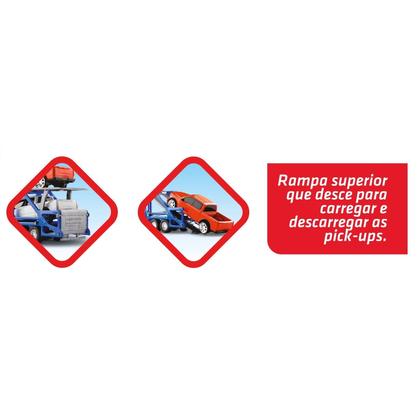 Imagem de Caminhão Cegonheira Petroleum Cegonha Com 4 Caminhonetes