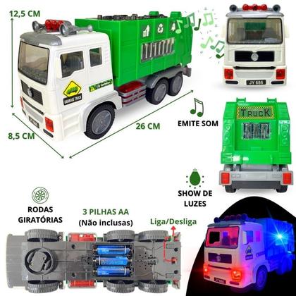 Imagem de Caminhão Coletor De Lixo Bate Volta Com Luz Som Brinquedo