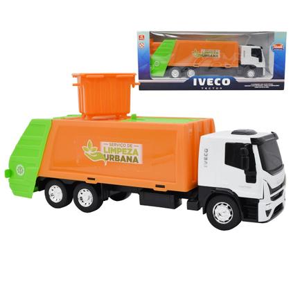 Imagem de Caminhão Coletor De Lixo Urbano Brinquedo Infantil Iveco