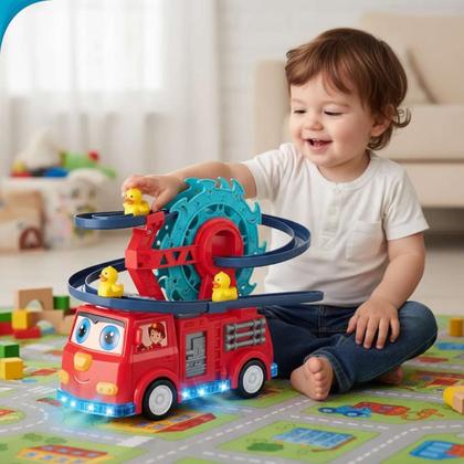 Imagem de Caminhão de Bombeiro Infantil com Luz e Movimento
