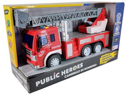 Imagem de Caminhão de Bombeiro Public Heroes 6446 Fricção
