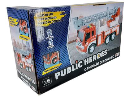 Imagem de Caminhão de Bombeiro Public Heroes 6446 Fricção