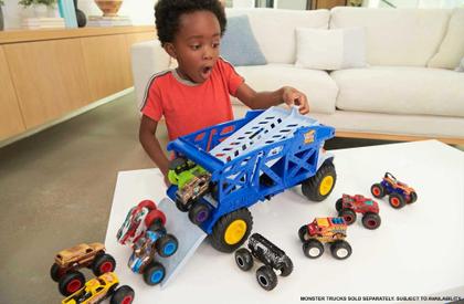 Imagem de Caminhão de Brinquedo Hot Wheels Monster Trucks Monster Mover Rhino