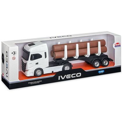 Imagem de Caminhão de Brinquedo Infantil Carga de Madeira Grande Iveco Hi-Way