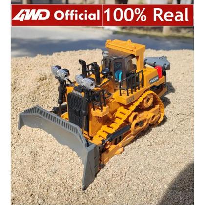 Imagem de Caminhão de Construção RC 4WD para Crianças - Escavadeira, Caminhão Basculante e Bulldozer